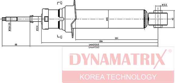 Dynamatrix DSA341325 - Амортизатор autospares.lv