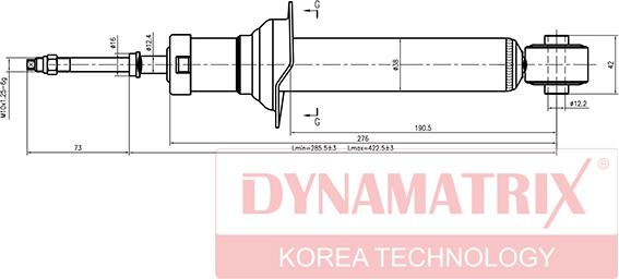 Dynamatrix DSA341226 - Амортизатор autospares.lv