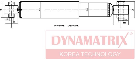 Dynamatrix DSA343396 - Амортизатор autospares.lv