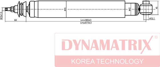 Dynamatrix DSA343216 - Амортизатор autospares.lv