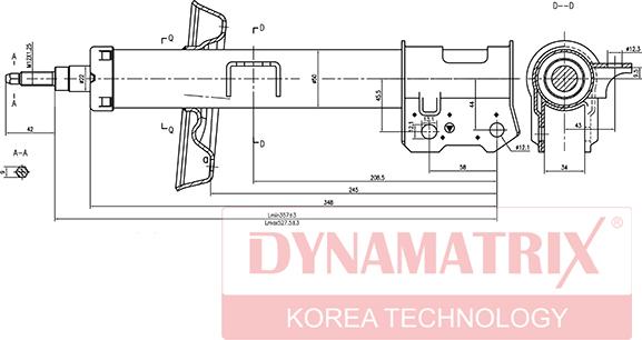 Dynamatrix DSA334949 - Амортизатор autospares.lv