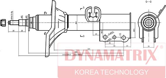 Dynamatrix DSA334034 - Амортизатор autospares.lv