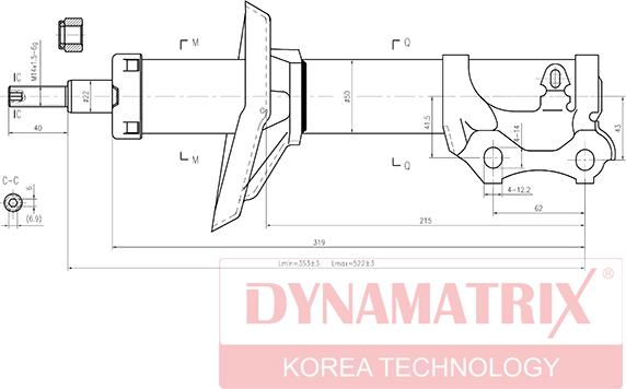 Dynamatrix DSA334810 - Амортизатор autospares.lv