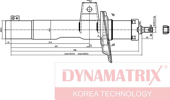 Dynamatrix DSA334834 - Амортизатор autospares.lv