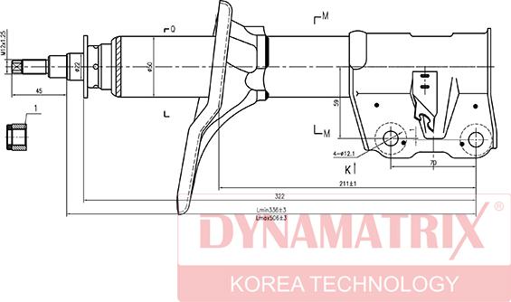 Dynamatrix DSA334309 - Амортизатор autospares.lv