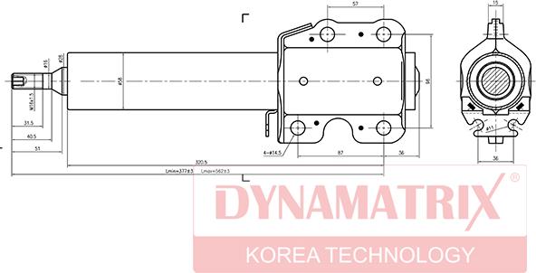 Dynamatrix DSA335810 - Амортизатор autospares.lv