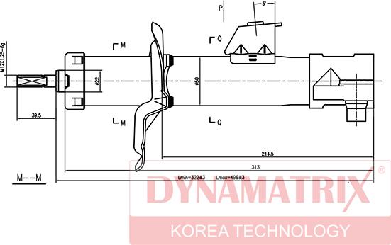 Dynamatrix DSA331015 - Амортизатор autospares.lv