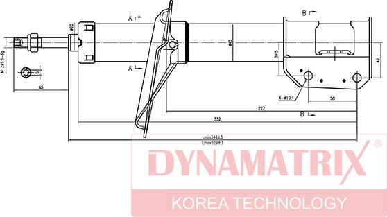 Dynamatrix DSA333843 - Амортизатор autospares.lv