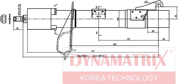 Dynamatrix DSA333709 - Амортизатор autospares.lv