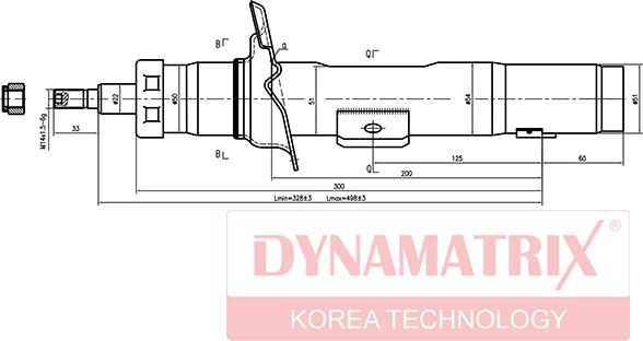 Dynamatrix DSA333727 - Амортизатор autospares.lv