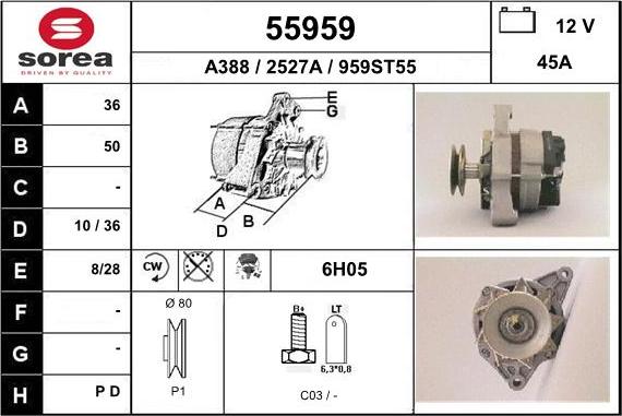 EAI 55959 - Генератор autospares.lv