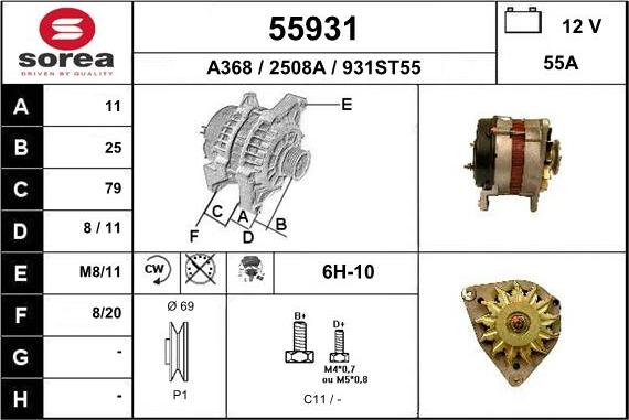 EAI 55931 - Генератор autospares.lv