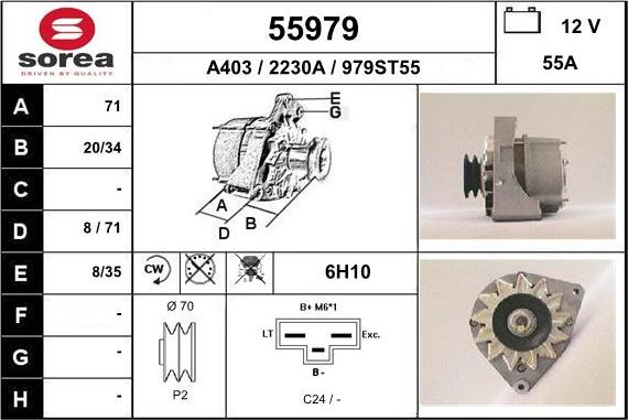 EAI 55979 - Генератор autospares.lv