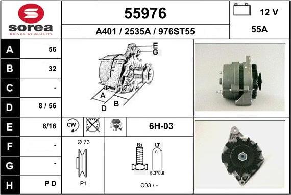 EAI 55976 - Генератор autospares.lv