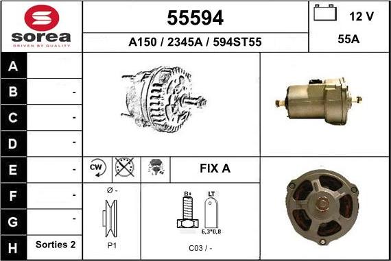 EAI 55594 - Генератор autospares.lv