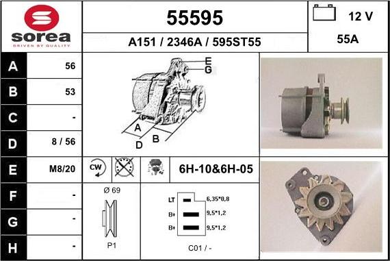 EAI 55595 - Генератор autospares.lv