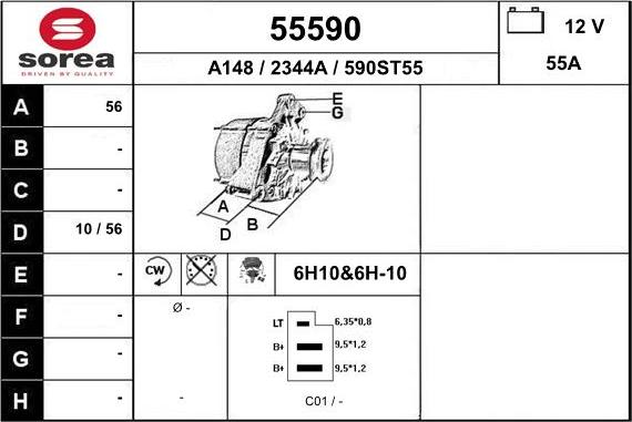 EAI 55590 - Генератор autospares.lv