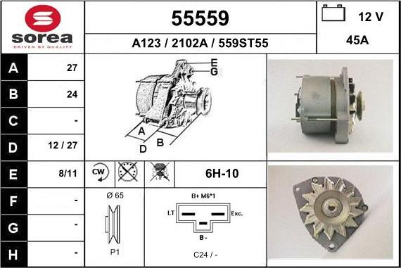 EAI 55559 - Генератор autospares.lv