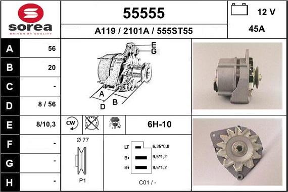 EAI 55555 - Генератор autospares.lv