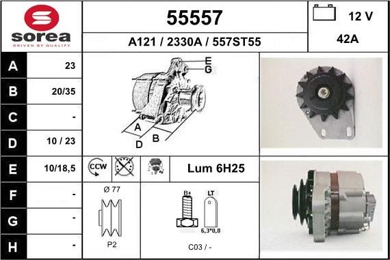 EAI 55557 - Генератор autospares.lv