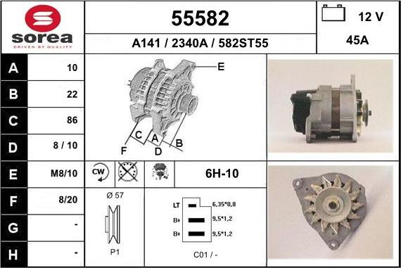 EAI 55582 - Генератор autospares.lv