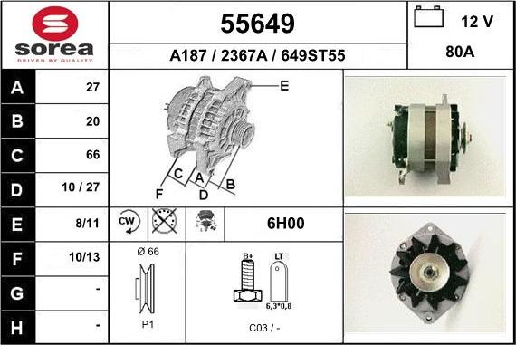 EAI 55649 - Генератор autospares.lv