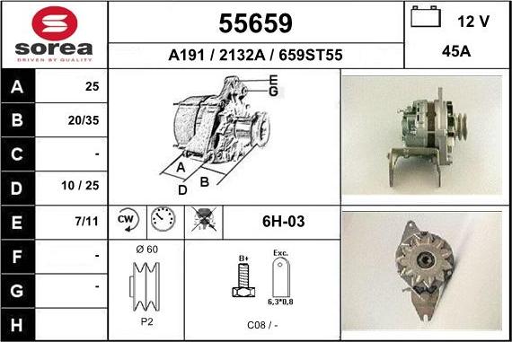 EAI 55659 - Генератор autospares.lv