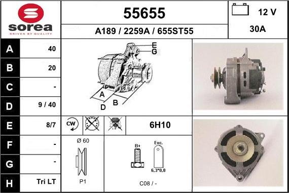 EAI 55655 - Генератор autospares.lv