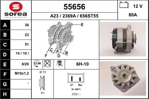 EAI 55656 - Генератор autospares.lv