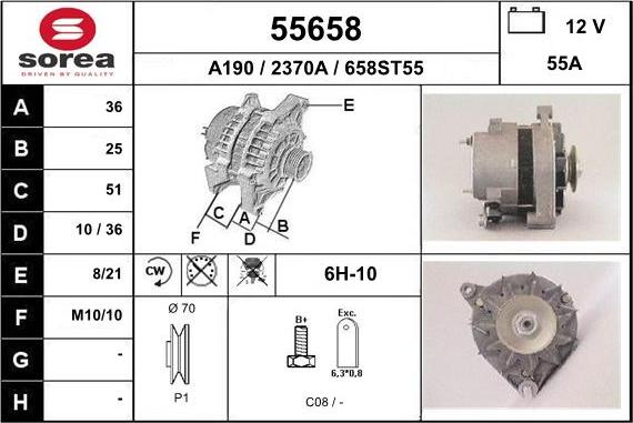 EAI 55658 - Генератор autospares.lv