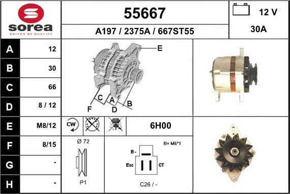 EAI 55667 - Генератор autospares.lv