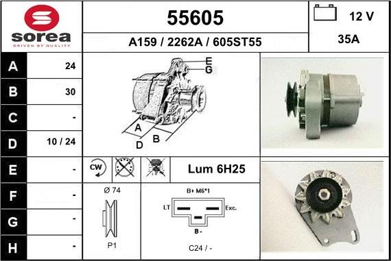 EAI 55605 - Генератор autospares.lv