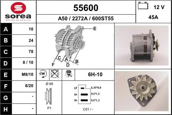 EAI 55600 - Генератор autospares.lv