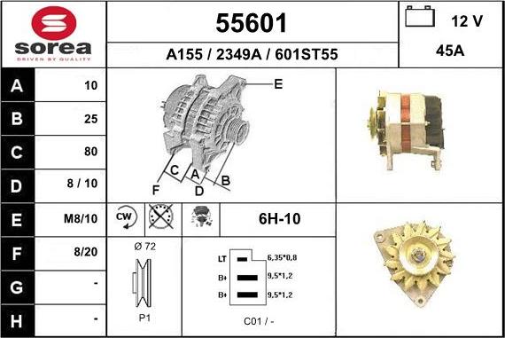 EAI 55601 - Генератор autospares.lv