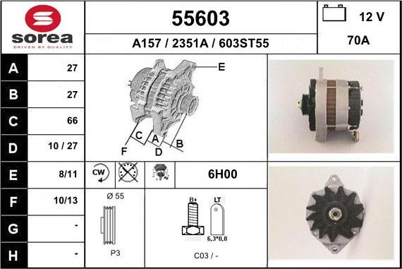 EAI 55603 - Генератор autospares.lv