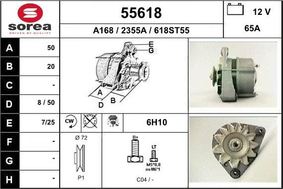 EAI 55618 - Генератор autospares.lv