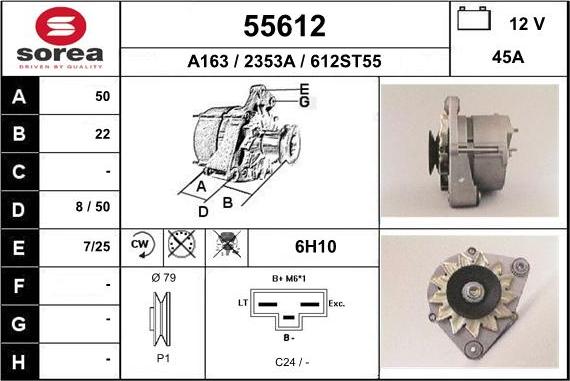 EAI 55612 - Генератор autospares.lv