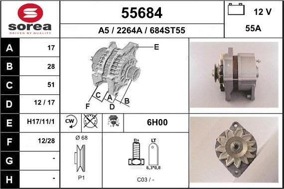 EAI 55684 - Генератор autospares.lv