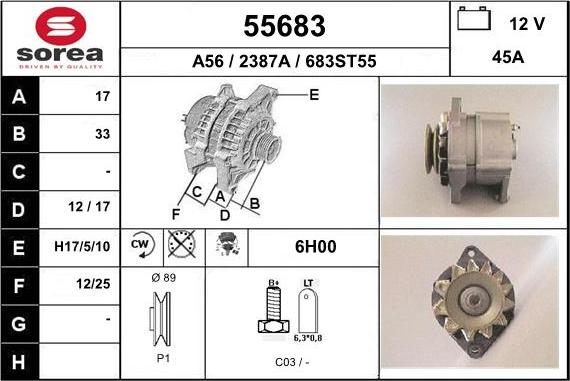 EAI 55683 - Генератор autospares.lv