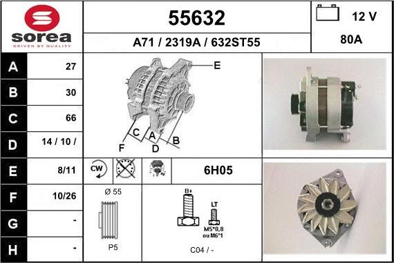 EAI 55632 - Генератор autospares.lv