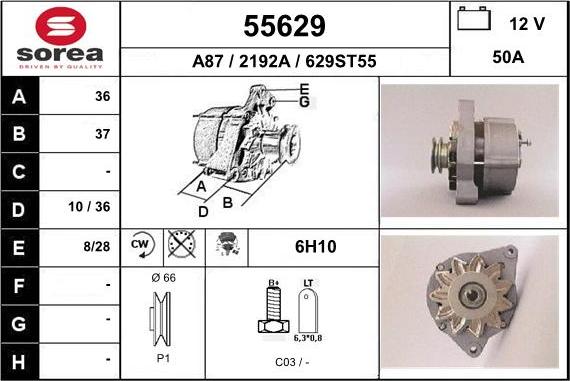 EAI 55629 - Генератор autospares.lv