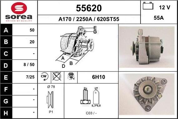 EAI 55620 - Генератор autospares.lv