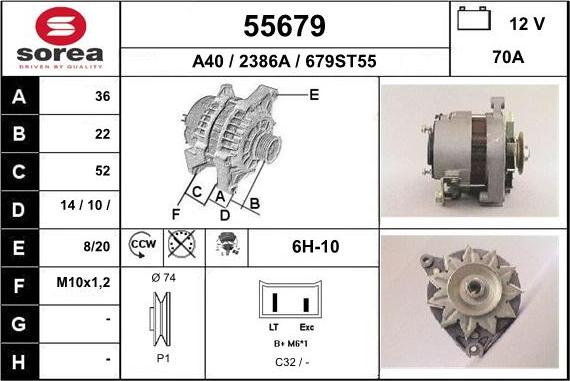 EAI 55679 - Генератор autospares.lv