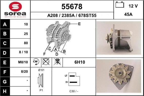 EAI 55678 - Генератор autospares.lv