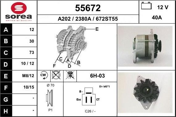 EAI 55672 - Генератор autospares.lv