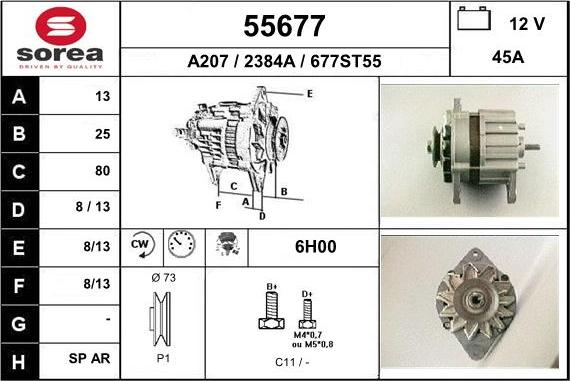 EAI 55677 - Генератор autospares.lv