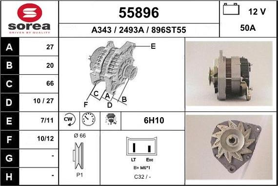 EAI 55896 - Генератор autospares.lv