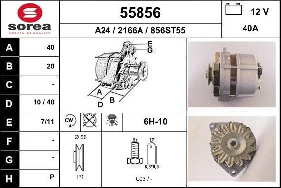 EAI 55856 - Генератор autospares.lv