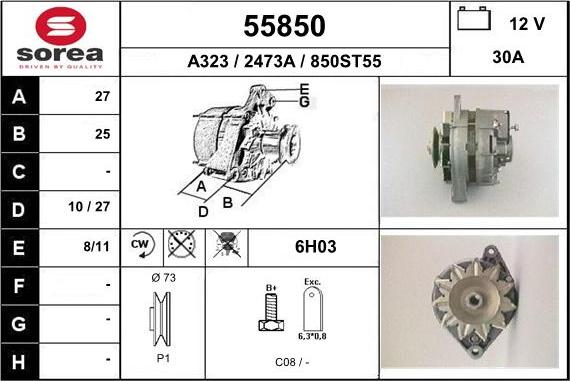 EAI 55850 - Генератор autospares.lv