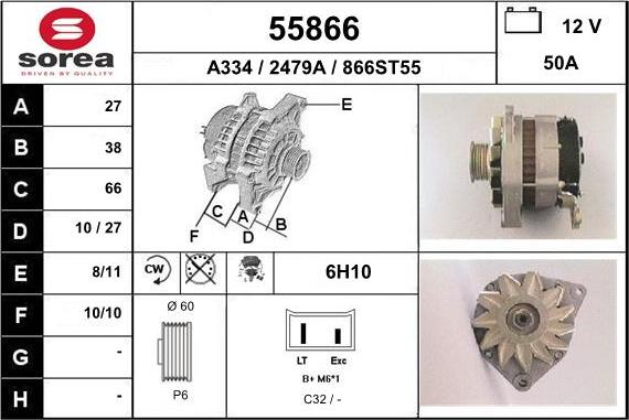 EAI 55866 - Генератор autospares.lv